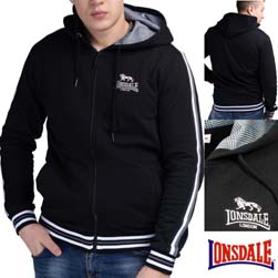 LONSDALE ロンズデール / フルジップパーカ(KERNBOROUGH) Black -送料無料-