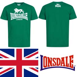 LONSDALE ロンズデール / ライオンロゴプリントTシャツ Bottle Green -送料無料-