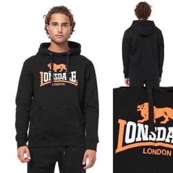LONSDALE ロンズデール / ライオンロゴスウェットパーカ(THURNING) Black -送料無料-