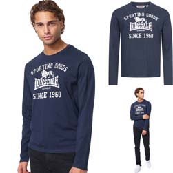 LONSDALE ロンズデール / ロングスリーヴTシャツ(AULDEARN) Navy -送料無料-