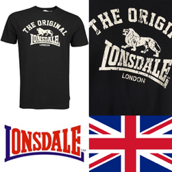 LONSDALE ロンズデール / ライオンロゴプリントTシャツ(ORIGINAL) Black -送料無料-