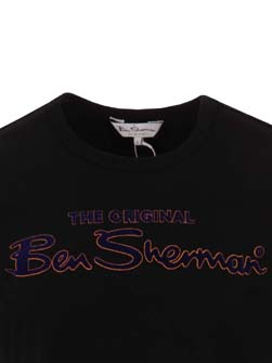 Ben Sherman ベンシャーマン / レトロアーカイブフロックロゴTシャツ Anthracite -送料無料-
