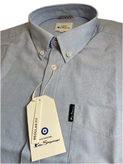 Ben Sherman ベンシャーマン / 60s モッド オックスフォードボタンダウンシャツ Sky -送料無料-