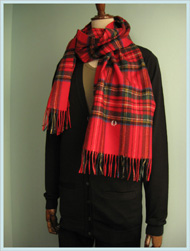 FRED PERRY(フレッドペリー)/タータンスカーフ(C4214) Winter Red