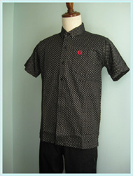 FRED PERRY(フレッドペリー)/ドットナローカラーニットシャツ(F1284) Black -送料無料-