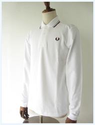 FRED PERRY(フレッドペリー)/ロングスリーヴラインポロシャツ(M7115) White