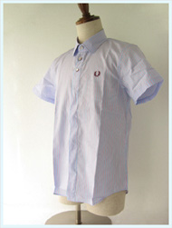 FRED PERRY(フレッドペリー)/ストライプシャツ(F4331) Saxe x Pink -送料無料-