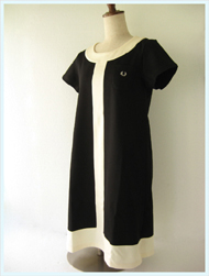 FRED PERRY(フレッドペリー)/レディースパネルワンピース(F8190) Black -送料無料-