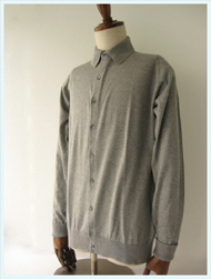 JOHN SMEDLEY(ジョンスメドレー)/シーアイランドコットンカーディガン(SETH) Silver -送料無料-