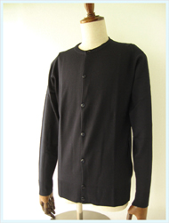 JOHN SMEDLEY(ジョンスメドレー)/クルーネックカーディガン(A3687) Midnight -送料無料-