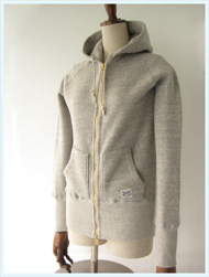 Kepani(ケパニ)/レディースフルジップパーカー(Manhattan-2) Light Grey -送料無料-