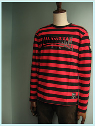 LONSDALE(ロンズデール)/ボーダーロングスリーヴＴシャツ Red