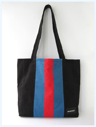 NEVERTRUST(ネバートラスト)/ストライプトートバッグ Black