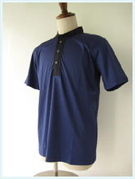 Or Glory(オアグローリー)/スイスコットンヘンリーネックTシャツ Navy