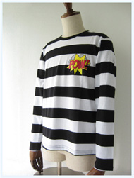 Original John(オリジナルジョン)/ボーダーカットソー(POW!BORDER) Black x White