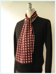 Original John(オリジナルジョン)/スカーフ(JOHN'S SCARFS) Black x Red Geometric