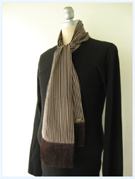 Original John(オリジナルジョン)/スカーフ(JOHN'S SCARVES) Black x Ivory