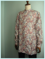 PRETTY GREEN(プリティグリーン)/ロングカラーレスシャツ(KAFTAN) Vintage Paisley -送料無料-