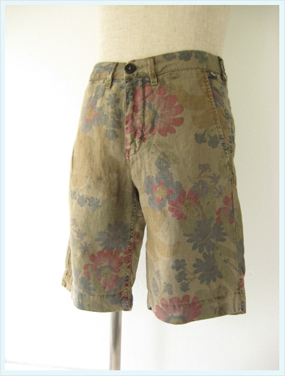 PRETTY GREEN(veB[O[)/lV[c(FLORAL LINEN CITY SHORT) Stone