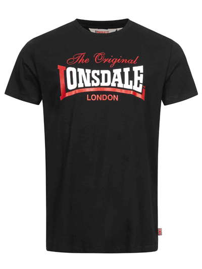 LONSDALE ロンズデール / オリジナルロゴプリントTシャツ(ALDINGHAM) Black -送料無料-