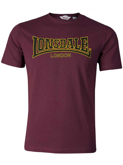 LONSDALE ロンズデール / フロックロゴプリントTシャツ(CLASSIC) Oxblood -送料無料-