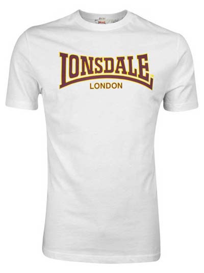 LONSDALE ロンズデール / フロックロゴプリントTシャツ(CLASSIC) White -送料無料- [4484]