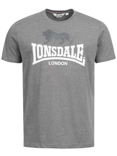 LONSDALE ロンズデール / ライオンロゴプリントTシャツ(GARGRAVE) Marl Stone -送料無料- [4497]