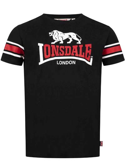 LONSDALE ロンズデール / ライオンロゴプリントTシャツ(HEMPRIGGS) Black -送料無料- [4505]