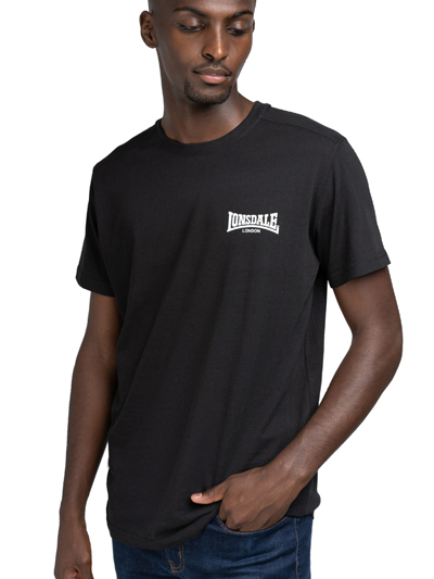 LONSDALE ロンズデール / スモールロゴプリントTシャツ(ELMDON) Black -送料無料-