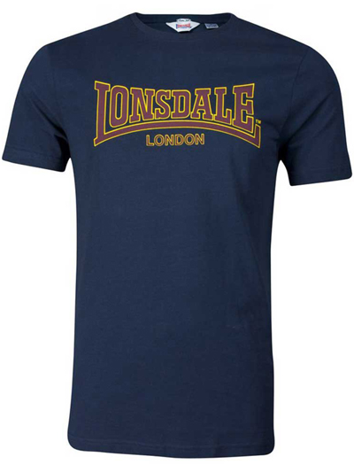 LONSDALE ロンズデール / フロックロゴプリントTシャツ(CLASSIC) Navy -送料無料- [4523]