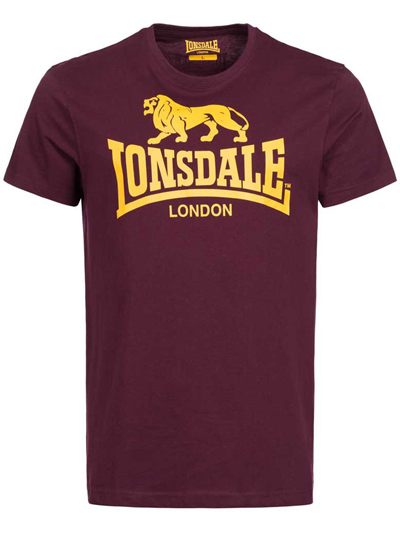 LONSDALE ロンズデール / ライオンロゴプリントTシャツ Vintage Oxblood -送料無料- [4583]