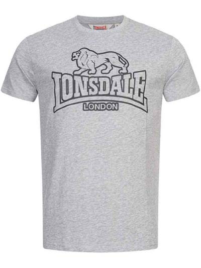 LONSDALE ロンズデール / ライオンロゴプリントTシャツ(ALLANFEARN) Marl Grey -送料無料-