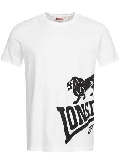 LONSDALE ロンズデール / ライオンロゴプリントTシャツ(DEREHAM) White -送料無料- [4605]