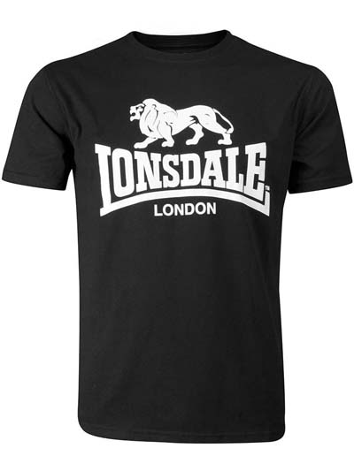 LONSDALE ロンズデール / ライオンロゴプリントTシャツ Black -送料無料- [4606]