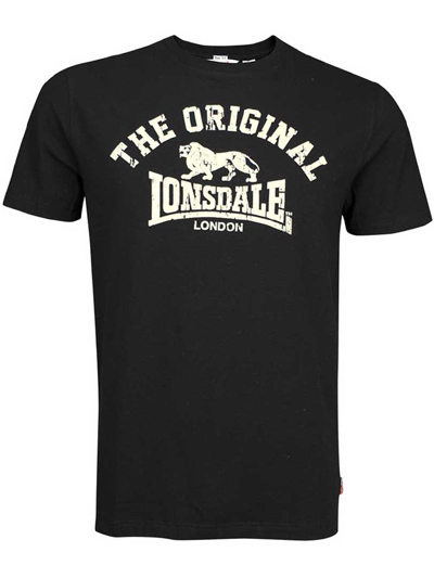 LONSDALE ロンズデール / ライオンロゴプリントTシャツ(ORIGINAL) Black -送料無料-