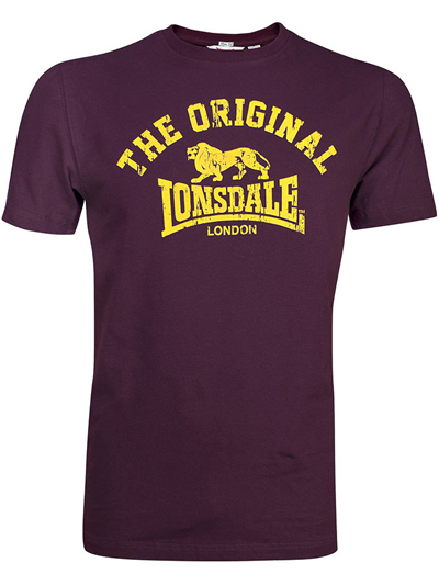LONSDALE ロンズデール / ライオンロゴプリントTシャツ(ORIGINAL) Vintage Oxblood -送料無料- [4614]