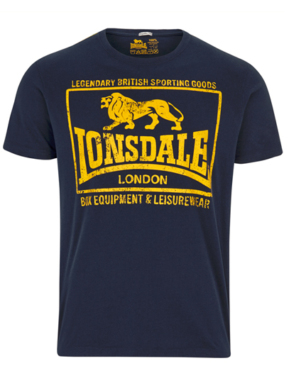 LONSDALE ロンズデール / ヴィンテージライオンロゴTシャツ(HOUNSLOW) Navy -送料無料-